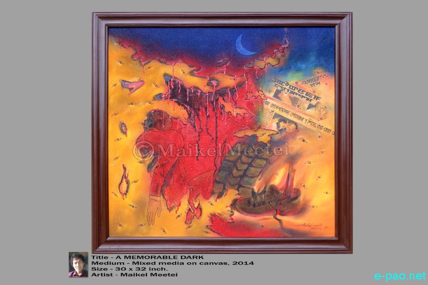 Konthoujam Maikel Meetei's Painting : Konthoujam Maikel Meetei is an award winning Painter :: 2015