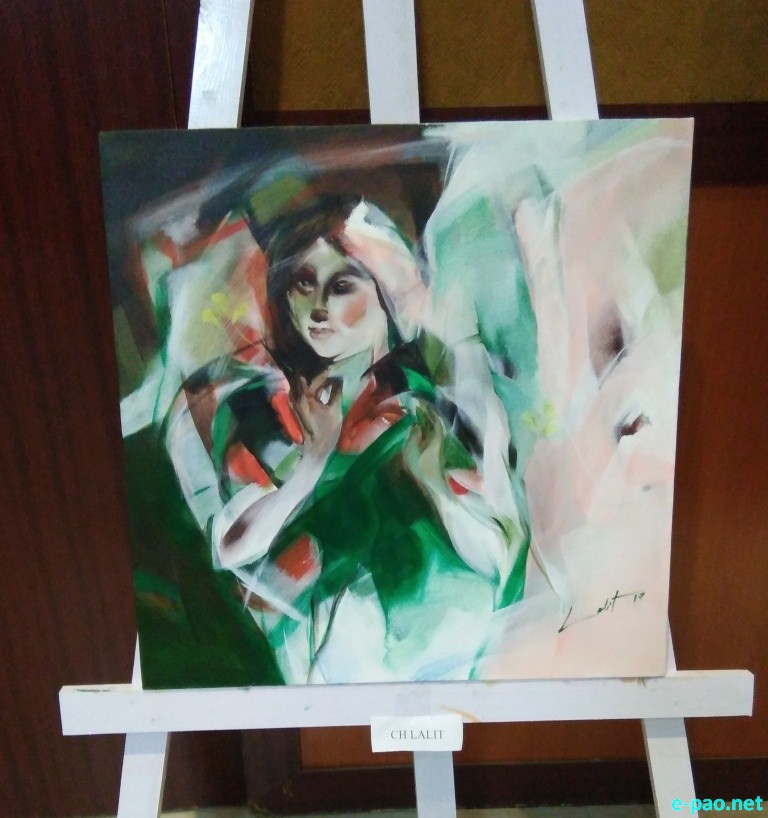 A painting by Chandam Lalit  at Imphal Art Camp  at Kangla, Imphal :: 20th - 25th November 2017