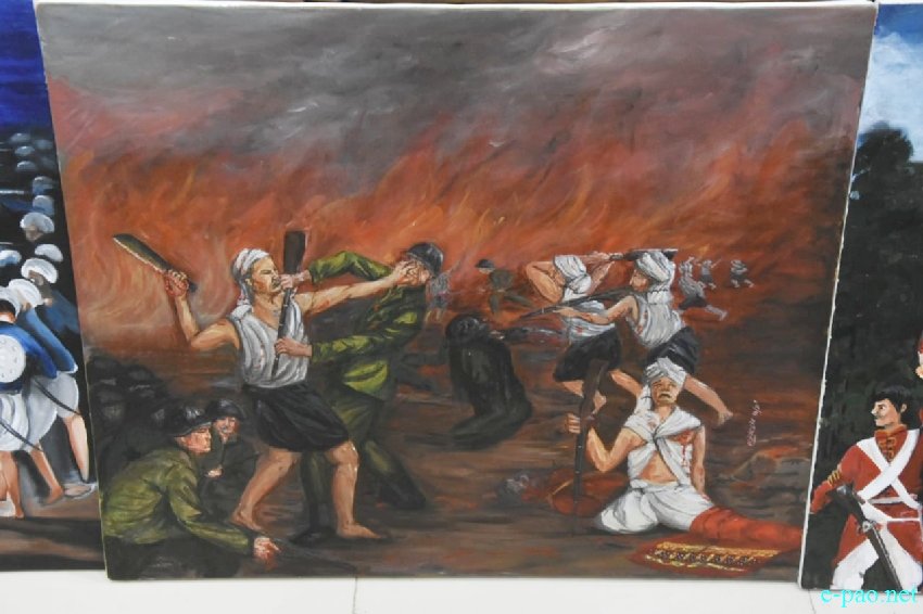 Painting Competition on 'Tribal Freedom Fighters of Manipur' at Tribal Research Institute, Chingmeirong :: 30 October 2021