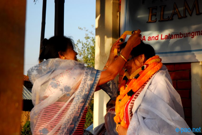 Elam Indira Devi, Padma Shree Awardee 2014 : A reception function at Lalambung, Imphal :: April 11 2014