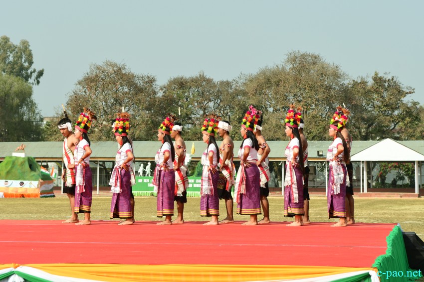 74th Republic Day : Beating of the Retreat ceremony at Manipur Rifles ground, Imphal :: 27th January 2023