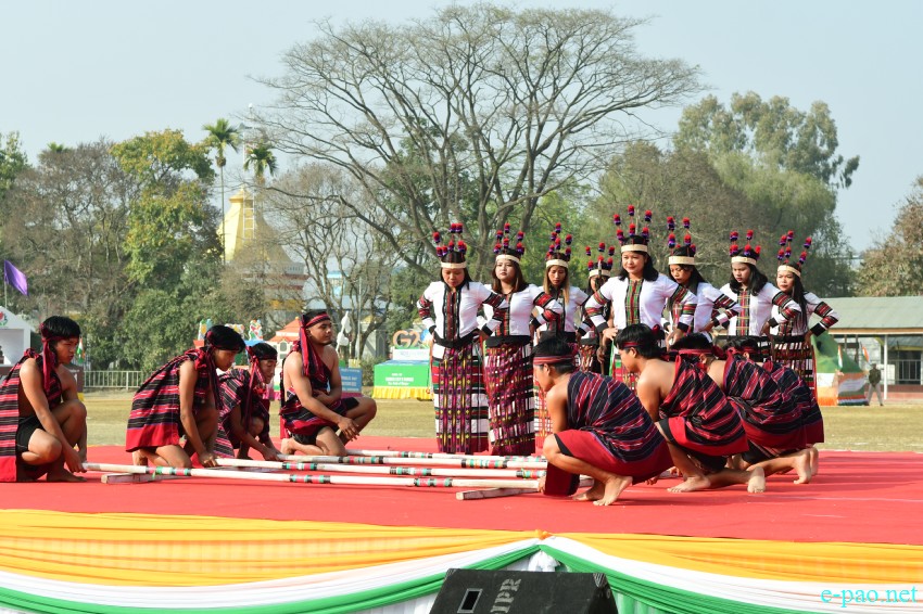 74th Republic Day : Beating of the Retreat ceremony at Manipur Rifles ground, Imphal :: 27th January 2023