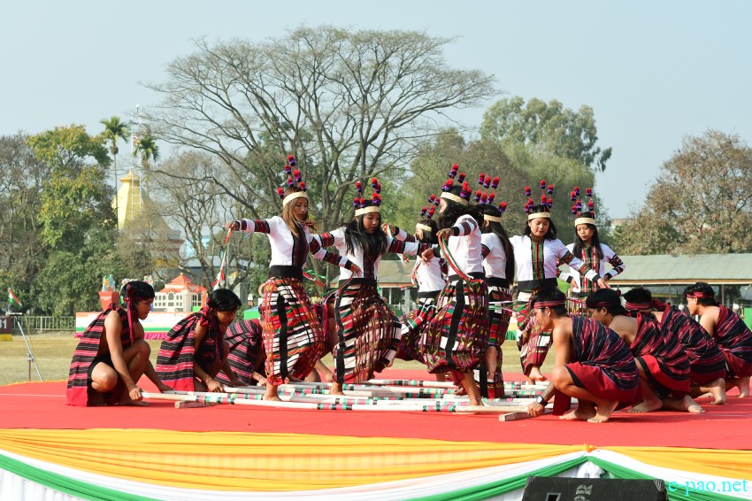74th Republic Day : Beating of the Retreat ceremony at Manipur Rifles ground, Imphal :: 27th January 2023