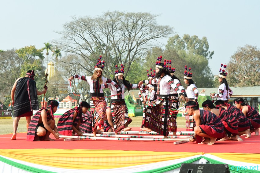 74th Republic Day : Beating of the Retreat ceremony at Manipur Rifles ground, Imphal :: 27th January 2023