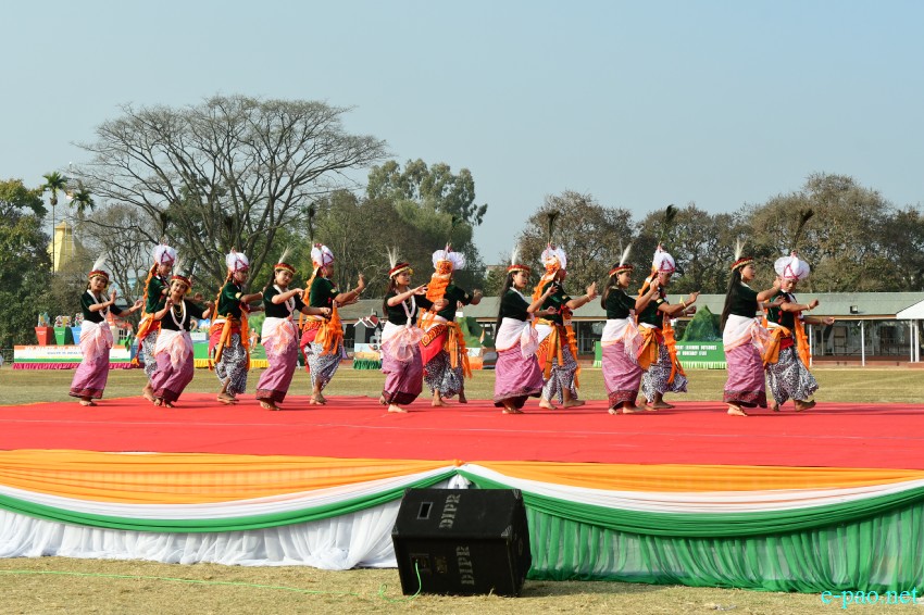 74th Republic Day : Beating of the Retreat ceremony at Manipur Rifles ground, Imphal :: 27th January 2023