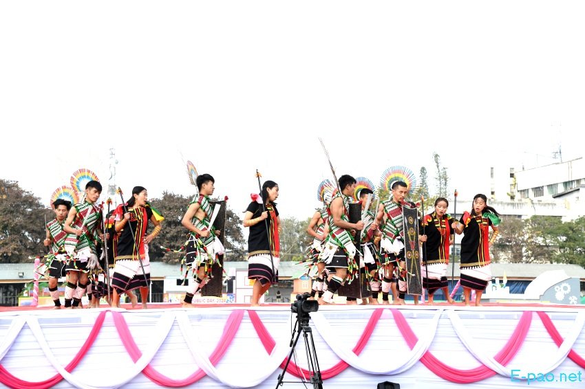 75th Republic Day : Beating of the Retreat ceremony at Manipur Rifles ground, Imphal :: 27th January 2024