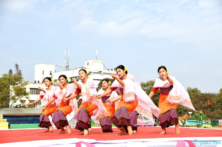 75th Republic Day : Beating of the Retreat ceremony at Manipur Rifles ground, Imphal :: 27th January 2024