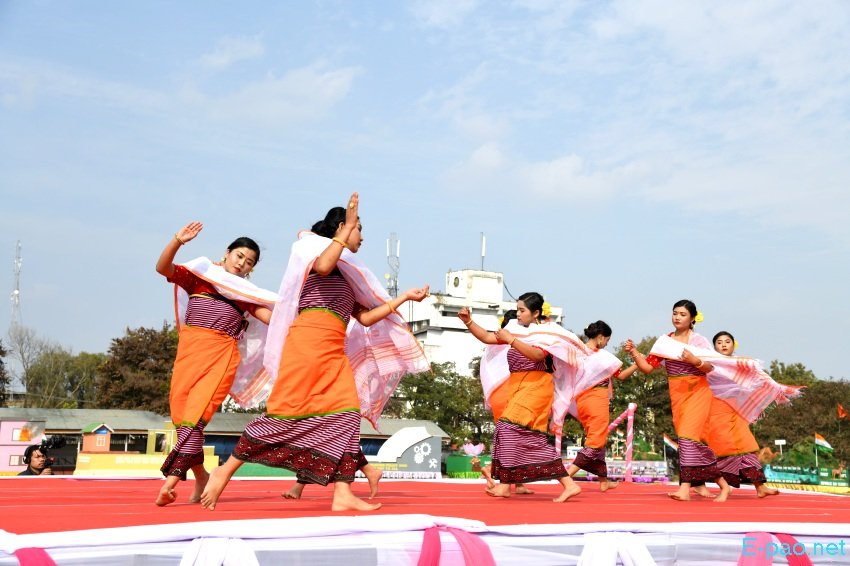75th Republic Day : Beating of the Retreat ceremony at Manipur Rifles ground, Imphal :: 27th January 2024