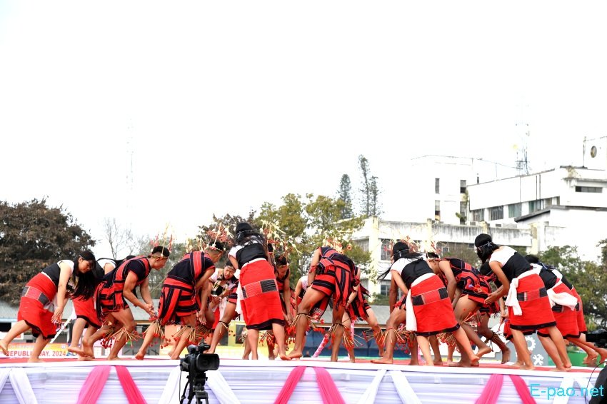 75th Republic Day : Beating of the Retreat ceremony at Manipur Rifles ground, Imphal :: 27th January 2024