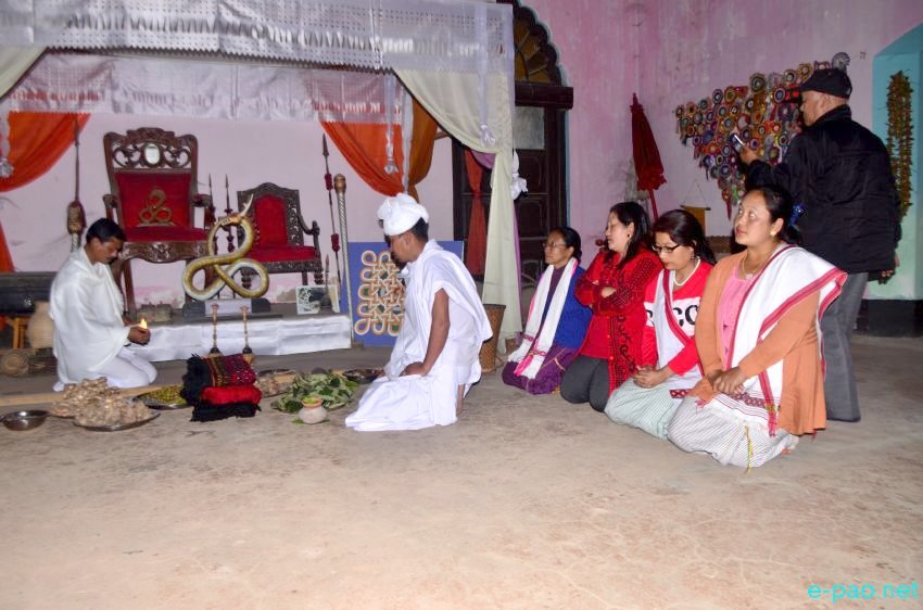 Expiation ritual at Ibudhou Pakhangba's shrine, Sana Konung for Purum community :: 13 February 2016