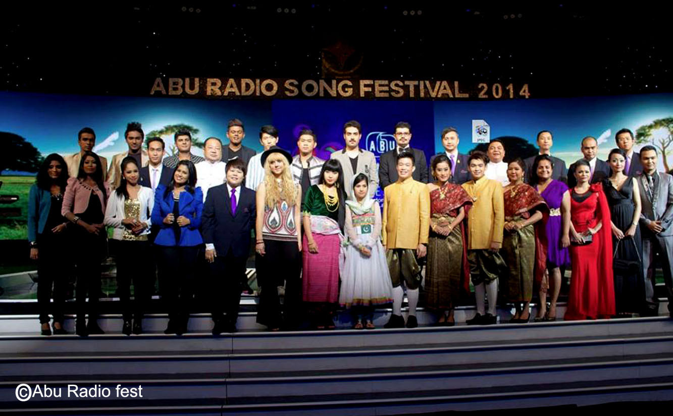 Mangka Mayanglambam with other participants  at ABU Radio Song Festival 2014