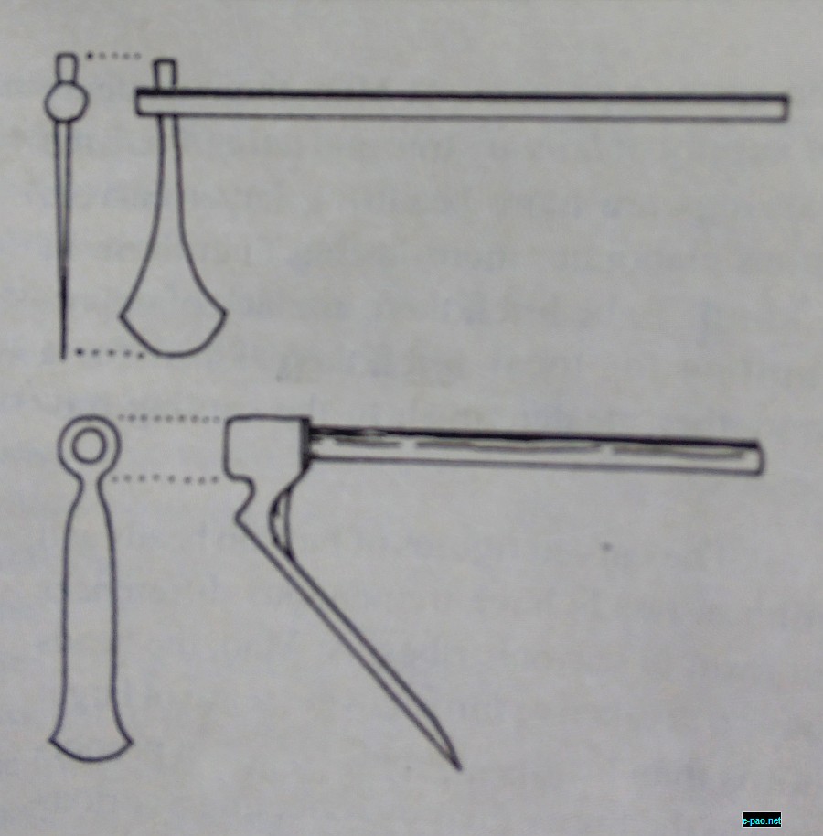  [See Picture. 1: Above: Mari (Axe), Below: Chiro (Carving tool)] 