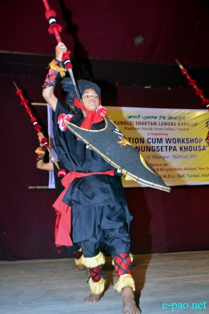 Maram Nungsetpa Khousa (Spear Dance of Manipuri Martial Art)  at MDU, Imphal  :: 06 April 2014