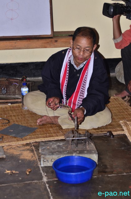 Making of Pena (a musical instrument) : Workshop on Pena at JNMDA, Imphal ::  21  December 2014