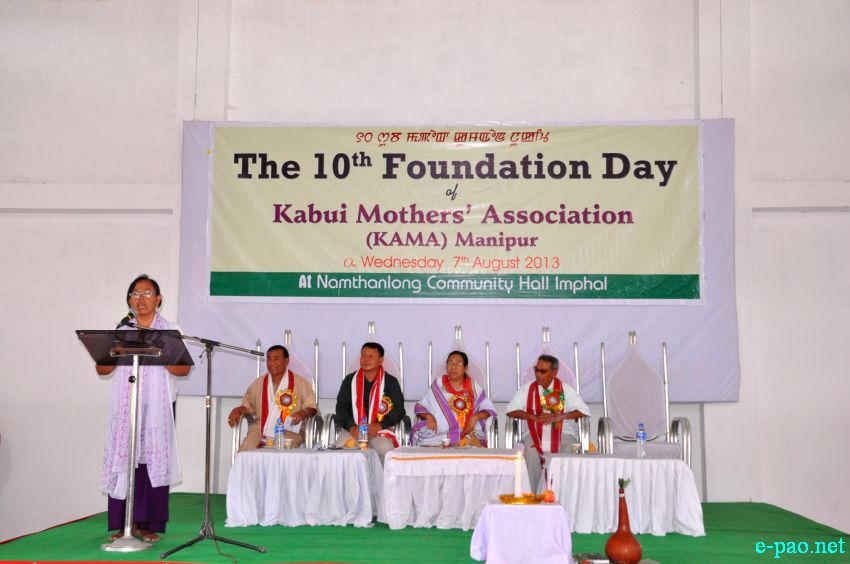 10th foundation Day of Kabui Mothers' Association was observed  :: 07th August 2013