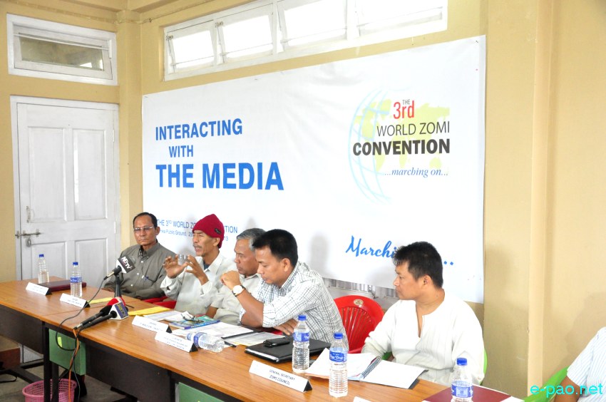 3rd World Zomi Convention organisers interacted with Media persons at Zomi Council, General Headquarters, Lamka :: 05 October 2013