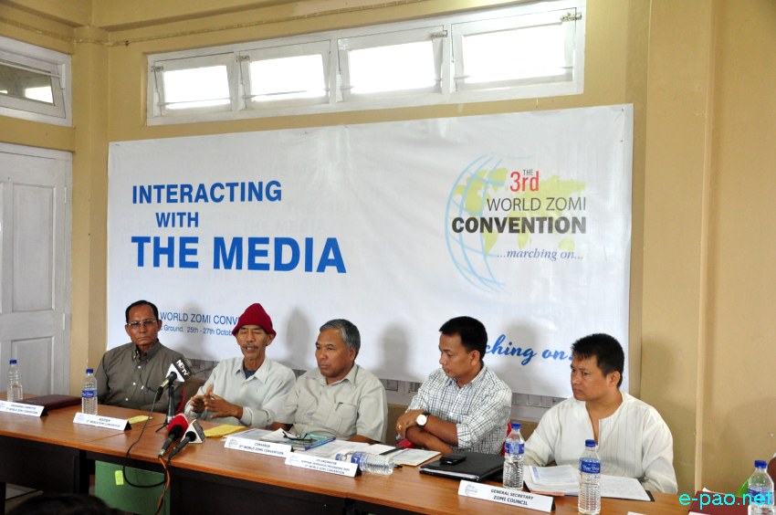 3rd World Zomi Convention organisers interacted with Media persons at Zomi Council, General Headquarters, Lamka :: 05 October 2013