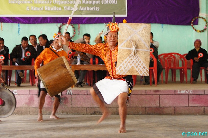 Maring Dance performed at Cultural Exchange programme of Chandel District at Aimol Khullen Village  :: December 16 2014