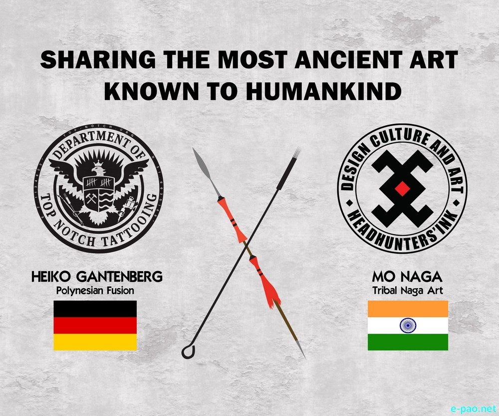 Heiko Gantenberg from Germany and Mo Naga of Nagaland, Heiko Gantenberg, tattoo artist :: Nov 2014