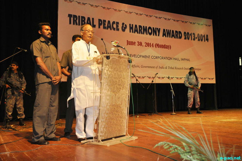 1st Tribal Peace and Harmony Award 2013-14 at MFDC auditorium, Imphal :: 30 June 2014