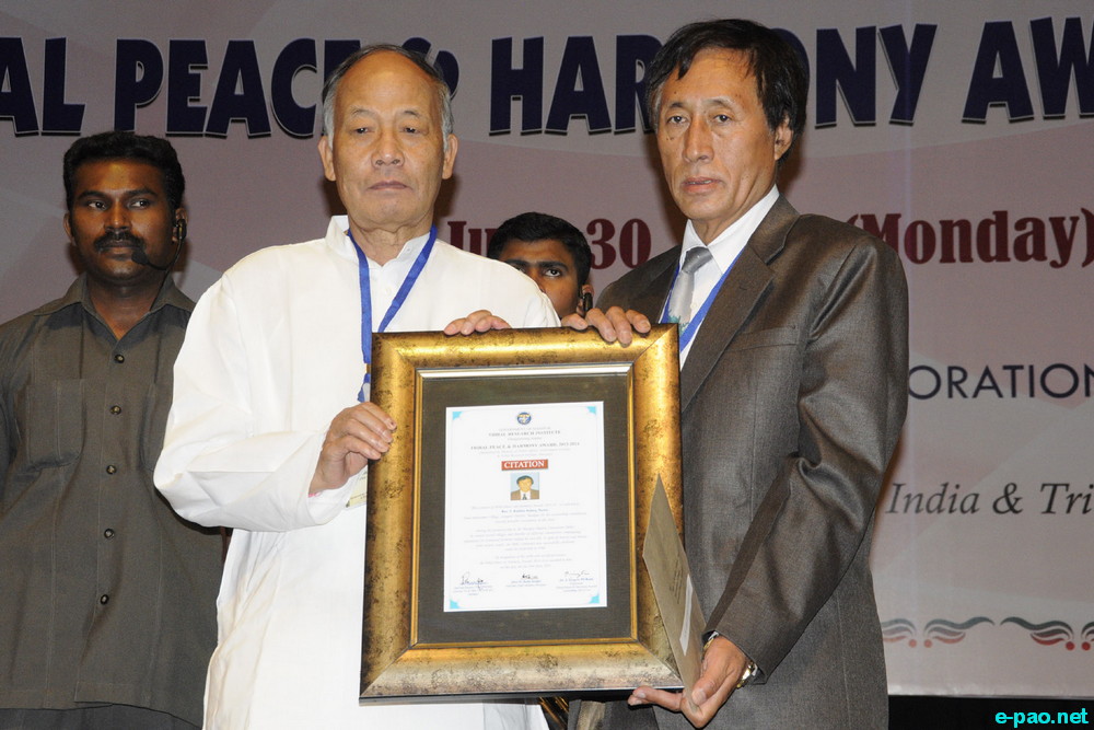 1st Tribal Peace and Harmony Award 2013-14 at MFDC auditorium, Imphal :: 30 June 2014