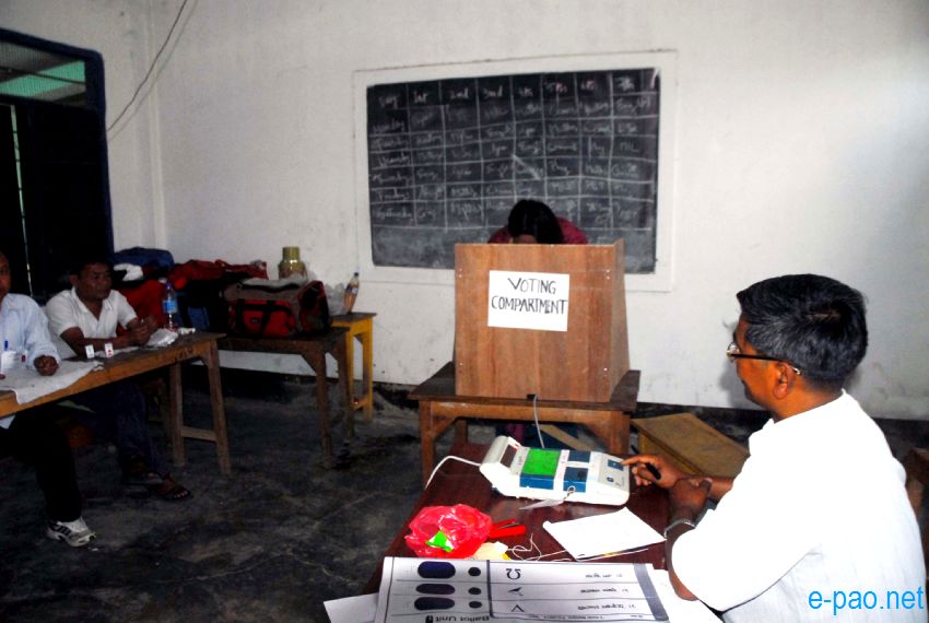 Voting for 16th Lok Sabha election 2014 for Inner Manipur Parliamentary in the heart of Imphal City :: 17 April 2014 