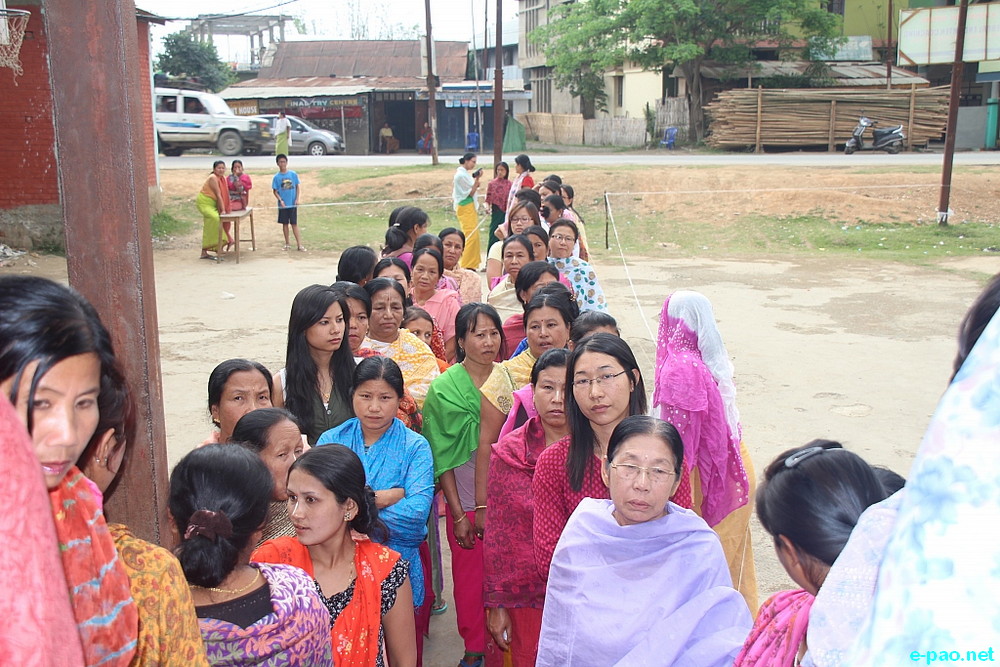 Voting for 16th Lok Sabha election 2014 for Inner Manipur Parliamentary in the heart of Imphal City :: 17  April 2014