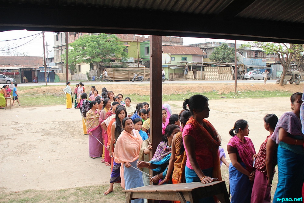 Voting for 16th Lok Sabha election 2014 for Inner Manipur Parliamentary in the heart of Imphal City :: 17  April 2014