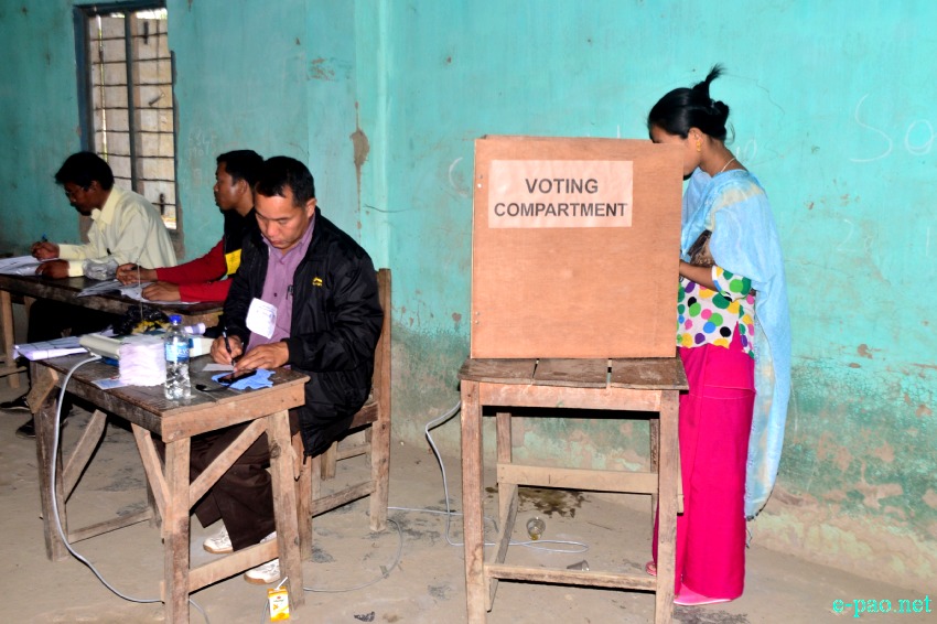 Voting for 16th Lok Sabha election 2014 for Inner Manipur Parliamentary in the heart of Imphal City :: 17  April 2014