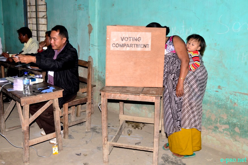 Voting for 16th Lok Sabha election 2014 for Inner Manipur Parliamentary in the heart of Imphal City :: 17  April 2014