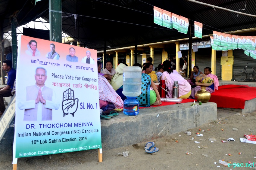 Voting for 16th Lok Sabha election 2014 for Inner Manipur Parliamentary in the heart of Imphal City :: 17  April 2014