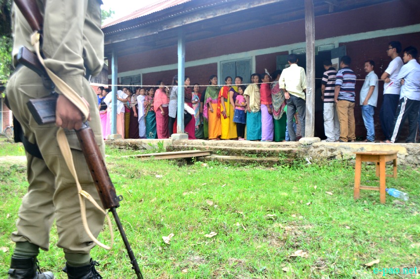 Voting for 16th Lok Sabha election 2014 for Inner Manipur Parliamentary in the heart of Imphal City :: 17  April 2014