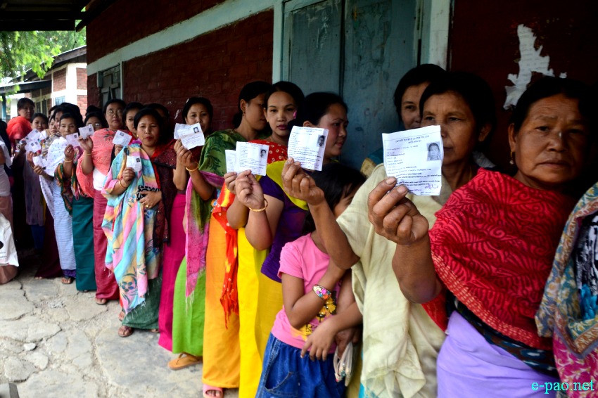 Voting for 16th Lok Sabha election 2014 for Inner Manipur Parliamentary in the heart of Imphal City :: 17  April 2014