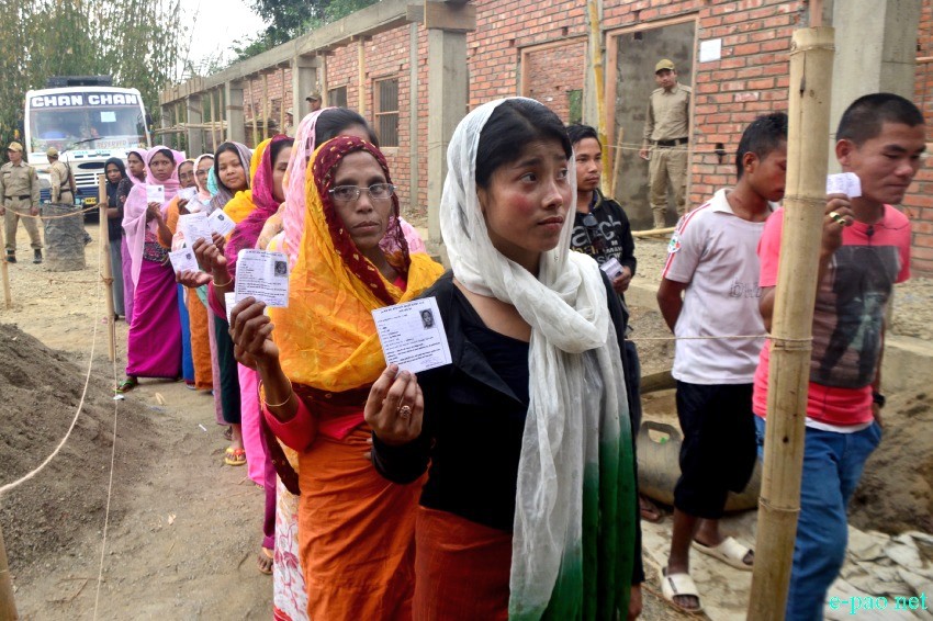 Voting for 16th Lok Sabha election 2014 for Inner Manipur Parliamentary in the heart of Imphal City :: 17  April 2014