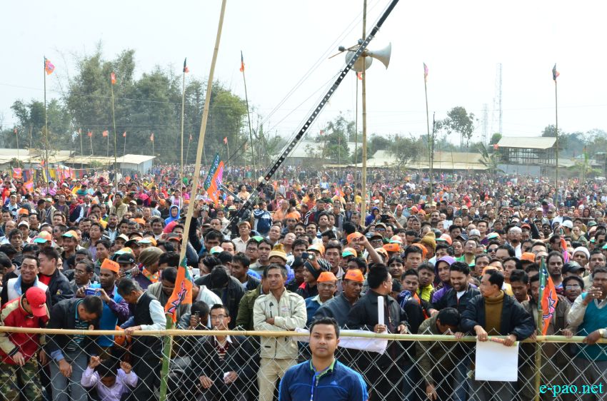 BJP Party's Prime Ministerial candidate and Gujarat CM Narendra Modi arrives at Imphal :: 08 Feb 2014