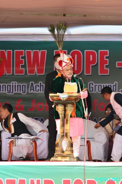 BJP Party's Prime Ministerial candidate and Gujarat CM Narendra Modi arrives at Imphal :: 08 Feb 2014