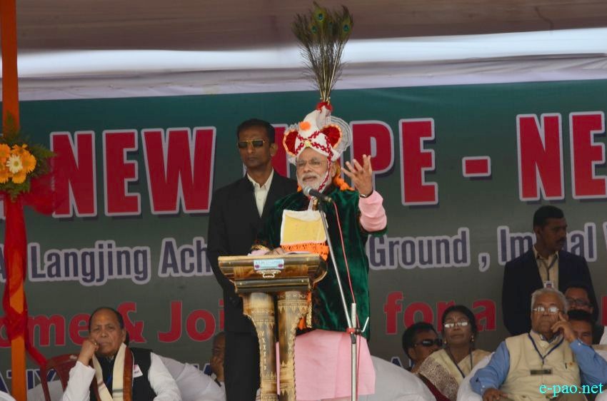 Narendra Modi at Imphal on 08 Feb 2014