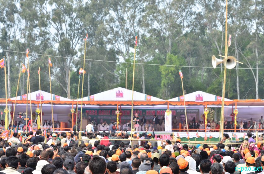 BJP Party's Prime Ministerial candidate and Gujarat CM Narendra Modi arrives at Imphal :: 08 Feb 2014
