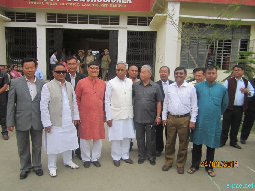 Dr Meinya  after filing Nomination papers at DC, Imphal Wes on 24 March 2014
