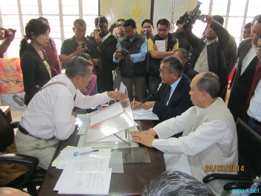 Nomination papers filing to Returning Officer of Inner Manipur Parliamentary Constituency at DC, Imphal West