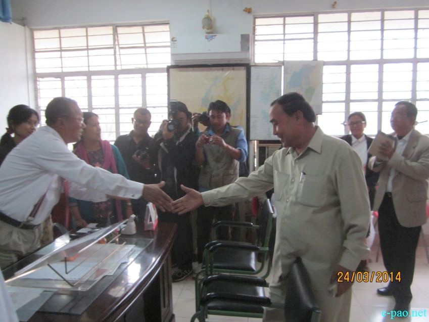Nomination papers filing to Returning Officer of Inner Manipur Parliamentary Constituency at DC, Imphal West :: 24 March 2014