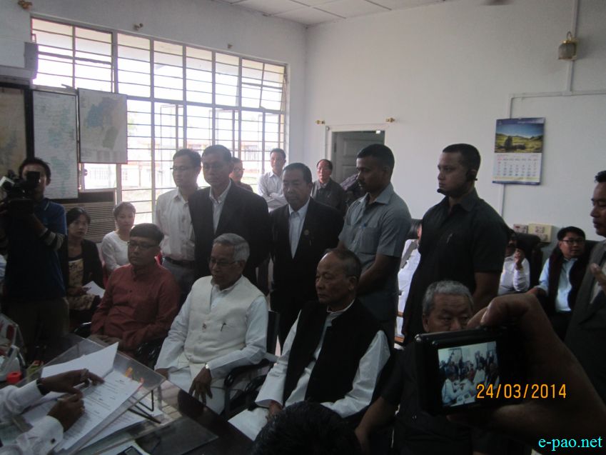 Nomination papers filing to Returning Officer of Inner Manipur Parliamentary Constituency at DC, Imphal West :: 24 March 2014