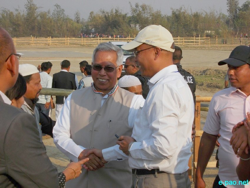 AICC vice president Rahul Gandhi at a public meeting at Wangjing Kodompokpi , Manipur :: 19 March 2014