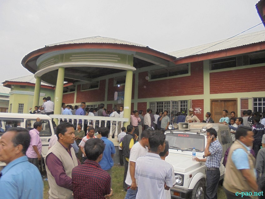 Scrutiny of nomination papers for Autonomous District Council elections at Imphal West DC complex :: 7th May 2015