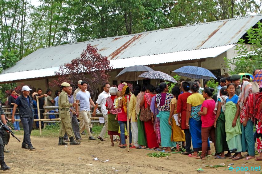 Polling at Sandang Senba Maring, Sadar Hills for ADC  election  :: June 1 2015