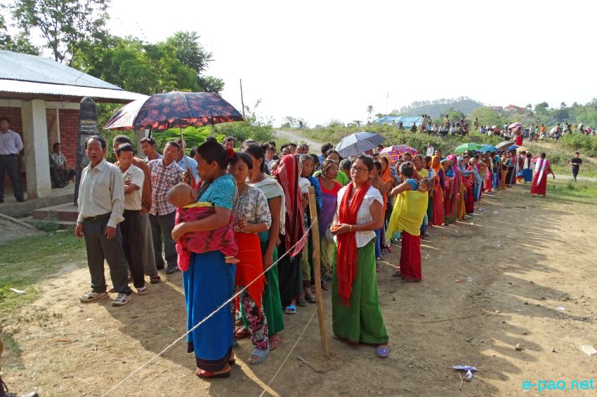 Polling at Sandang Senba Maring, Sadar Hills for ADC  election  :: June 1 2015 