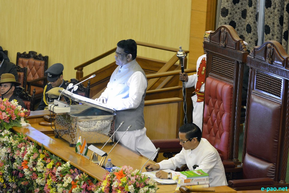 Governor V Shanmuganathan addressing 13th session of 10th Manipur Legislative Assembly :: February 19 2016