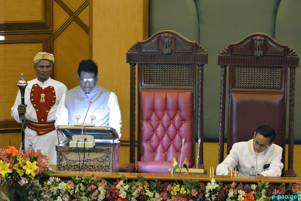 Governor V Shanmuganathan addressing 13th session of 10th Manipur Legislative Assembly :: February 19 2016