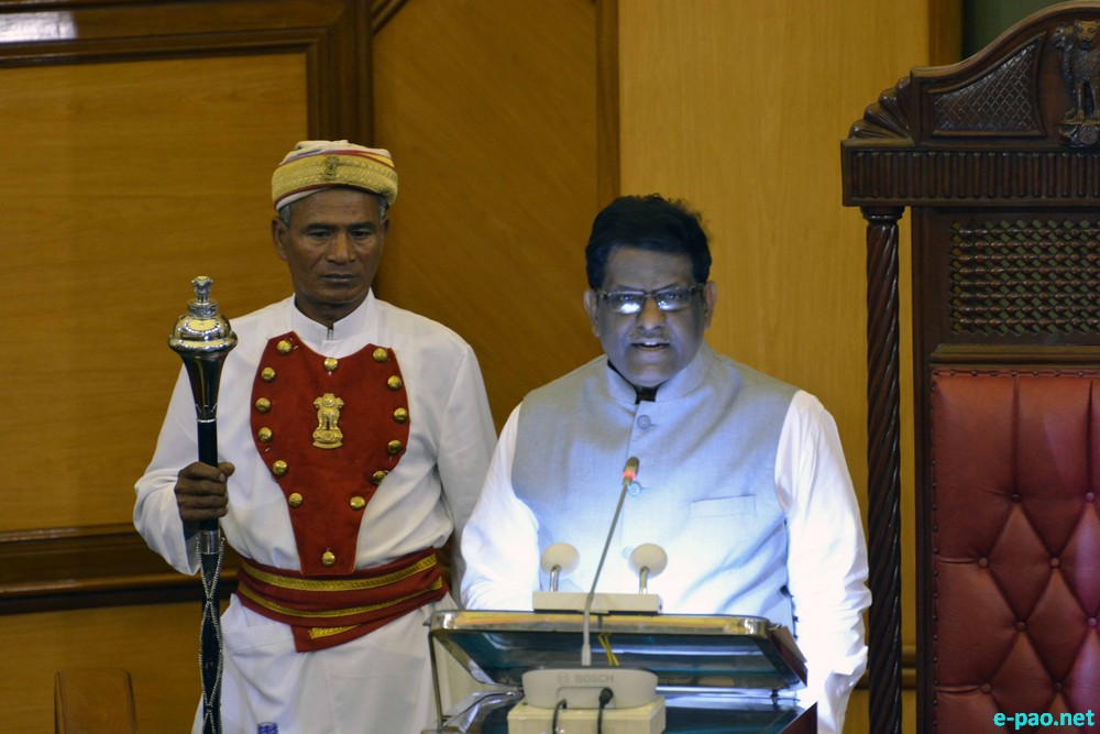 Governor V Shanmuganathan addressing 13th session of 10th Manipur Legislative Assembly :: February 19 2016