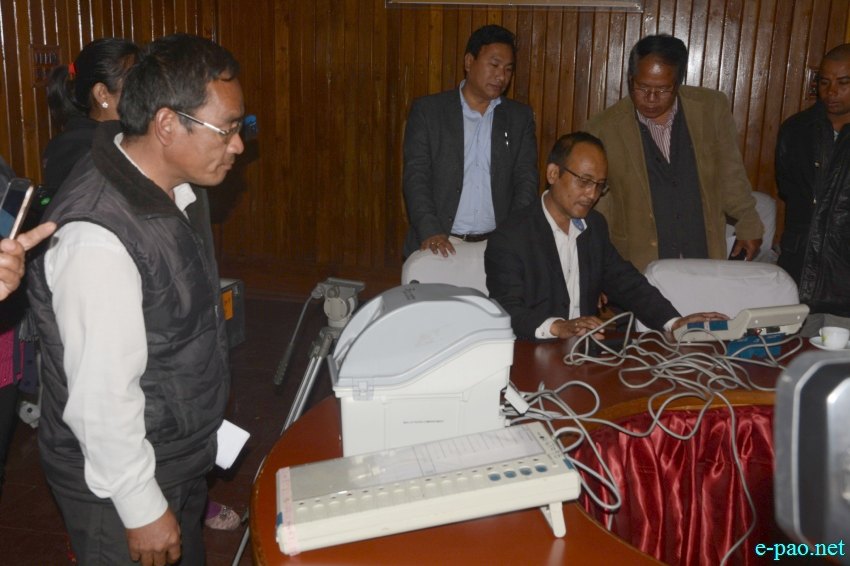 EVM (Electronic Voting Machines) with Voter-verified paper audit trail (VVPAT) at Secretariat, Imphal  :: December 11 2016